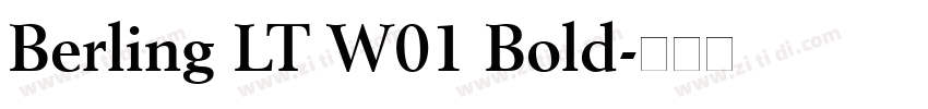 Berling LT W01 Bold字体转换